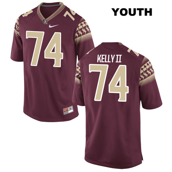 Youth NCAA Nike Florida State Seminoles #74 Derrick Kelly II College Red Stitched Authentic Football Jersey DWR3369RR